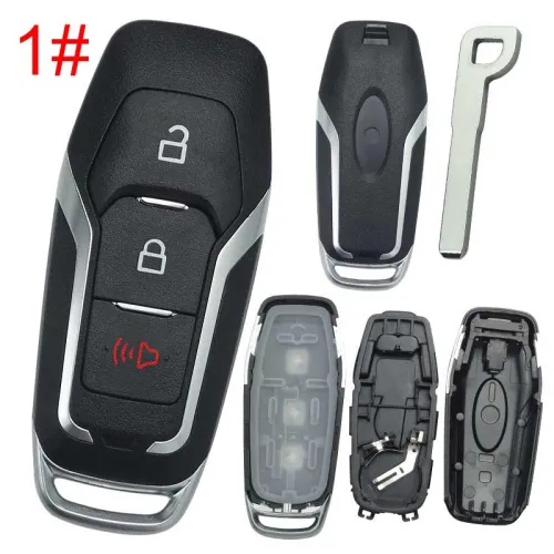 For Ford  remote key shell with Hu101 blade with  Ford badge ， pls choose button