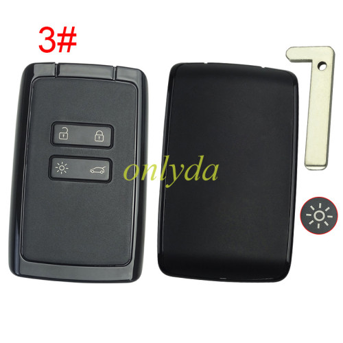 free shipping 10pcs/lot for Renault 4 button remote key case with blade without badge