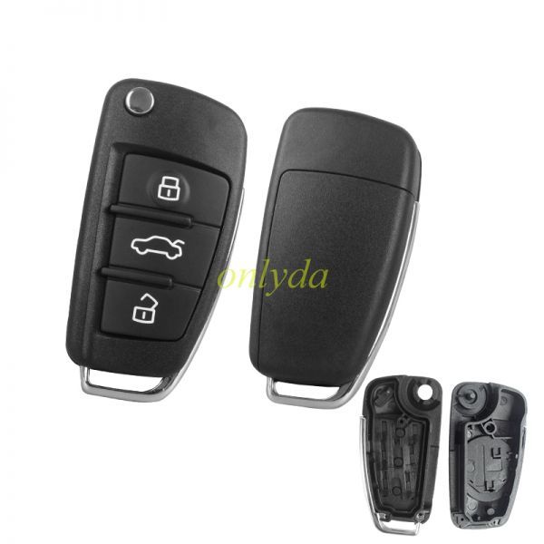 free shipping 10pcs/lot for Audi A6L 3 button  Remote key Blank