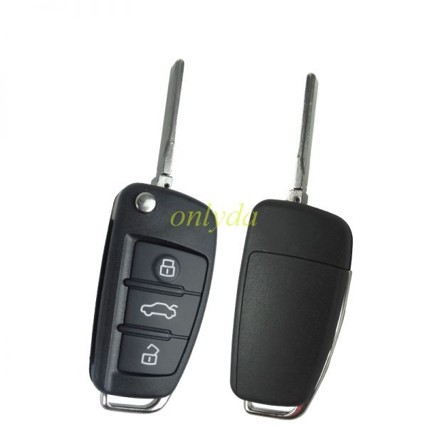 free shipping 10pcs/lot for Audi A6L 3 button  Remote key Blank
