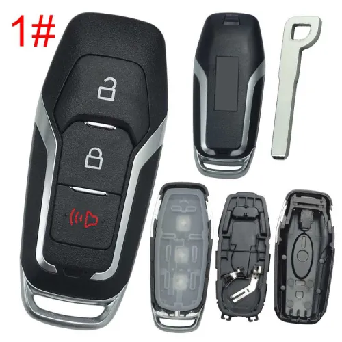 For Mustang  remote key shell with Hu101 blade with Mustang badge ， pls choose button