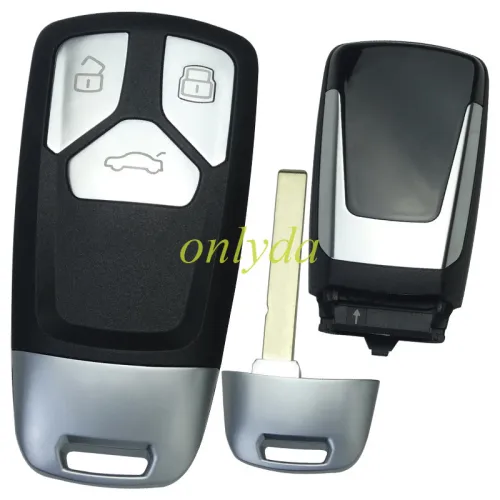 free shipping 10pcs/lot for  Audi 3 button remote key blank with blade without badge