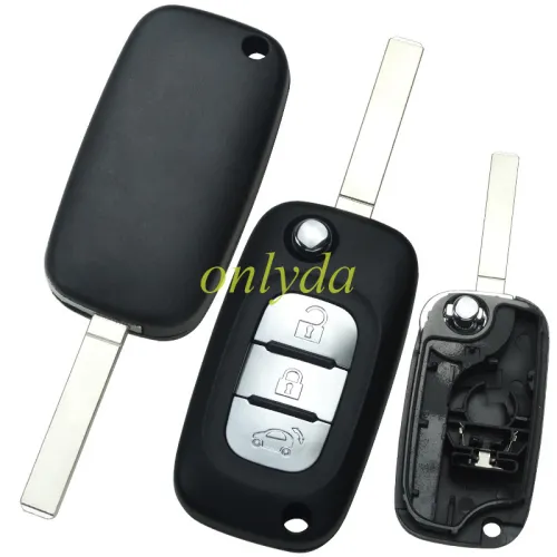 free shipping 10pcs/lot for Benz smart 3 button remote key shell without badge place