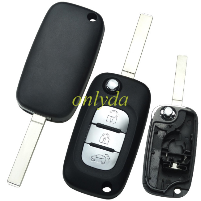 free shipping 10pcs/lot for Benz smart 3 button remote key shell without badge place