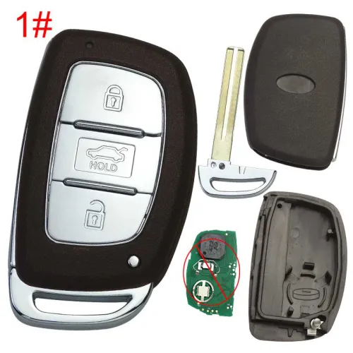 For Hyundai  remote key blank .no battery clip with badge , pls choose button