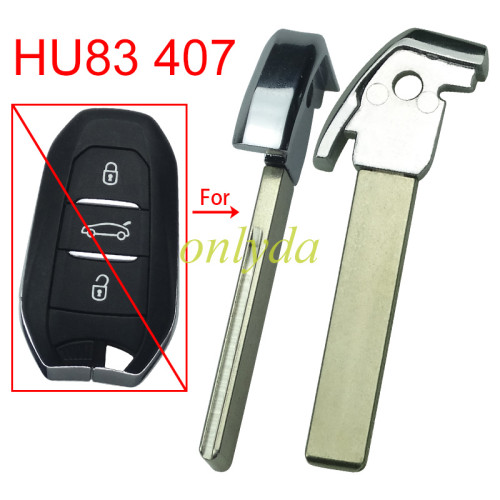 free shipping 10pcs/lot for  Peugeot HU83 407 key blade