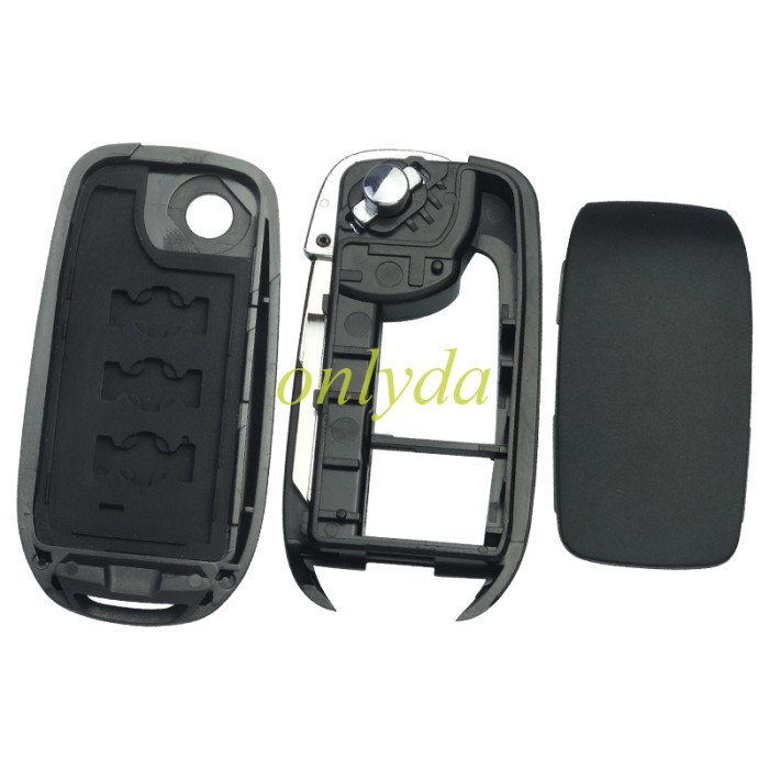 For Renault 3 button flip remote key blank, without badge,pls choose blade
