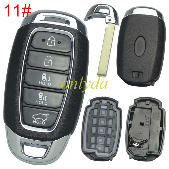 For Hyundai  remote key blank with badge , pls choose button
