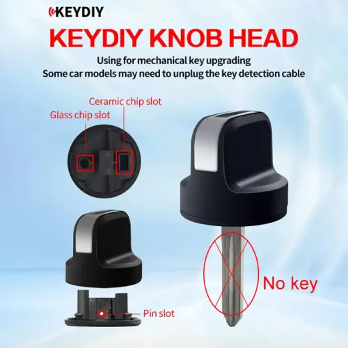 KEYDIY KNOB HEAD Using for mechanical key upgrading Some car models may need to unplug the key detection cable