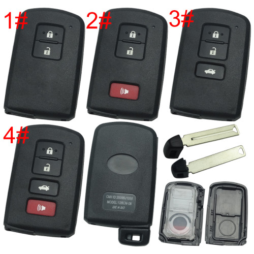 Toyota  remote key shell ,With white inner shell，the button is square， pls choose button