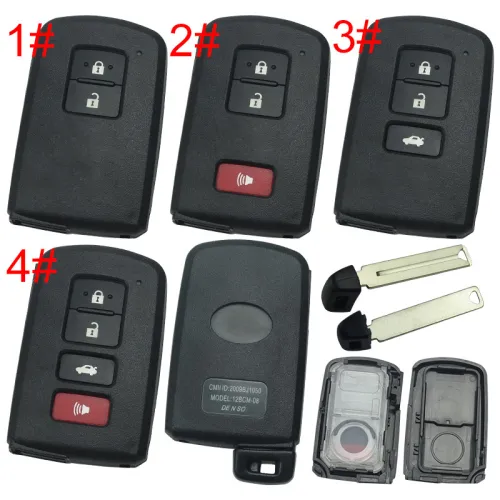 Toyota  remote key shell ,With white inner shell，the button is square， pls choose button