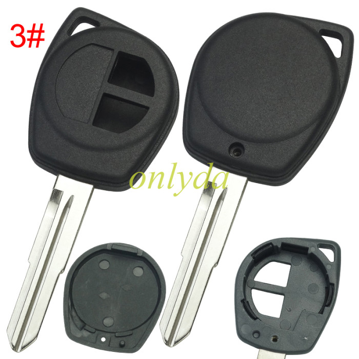 Super Stronger GTL shell  Suzuki 2 button key blank  with blade without badge , pls choose blade