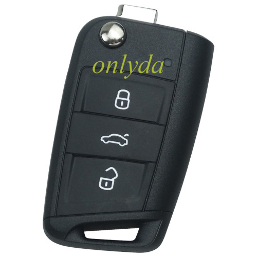 For VW OEM 3 button remote key blank No blade