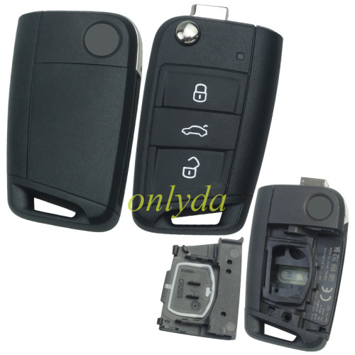For VW OEM 3 button remote key blank No blade