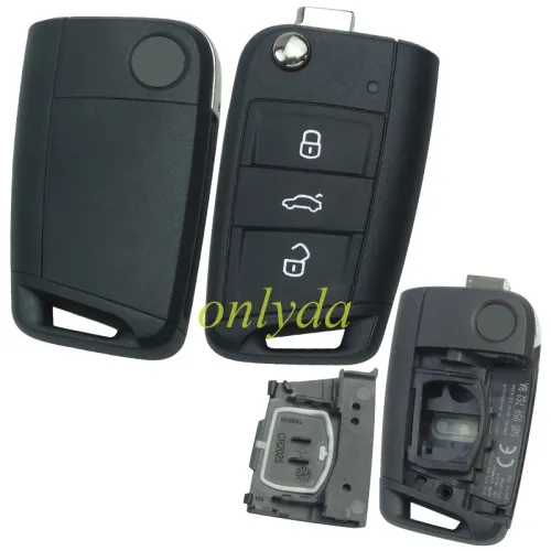For VW OEM 3 button remote key blank No blade