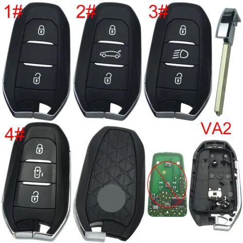 For Citroen remote key shell with DS badge, blade VA2. Pls choose the button type