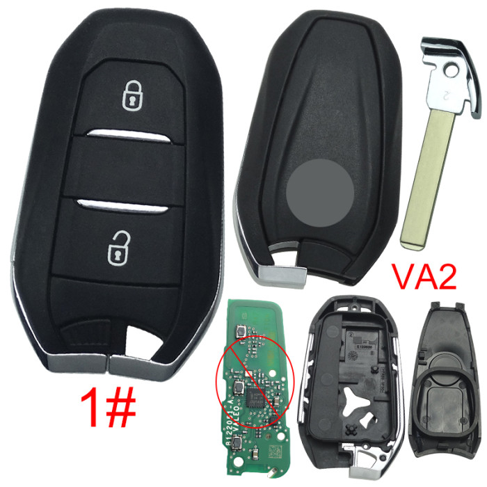 For Citroen remote key shell with badge, blade VA2. Pls choose the button type