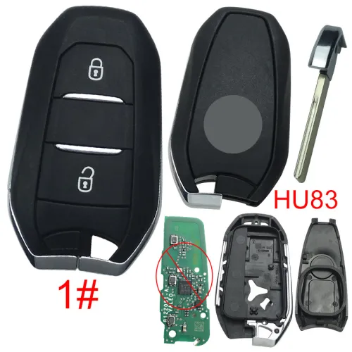 For Peugeot remote key shell with triangle badge, blade HU83. Pls choose the button type