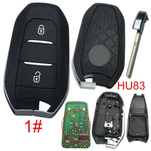 For Citroen remote key shell with DS badge, blade HU83. Pls choose the button type
