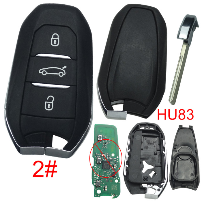 For Opel remote key shell without badge, blade HU83. Pls choose the button type