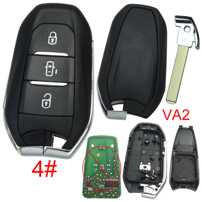 For Peugeot remote key shell without badge, blade VA2. Pls choose the button type