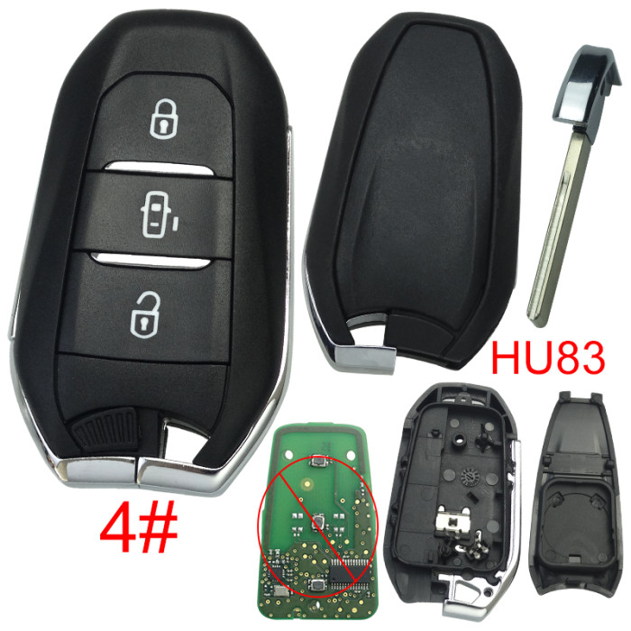 For Citroen remote key shell without badge, blade HU83. Pls choose the button type