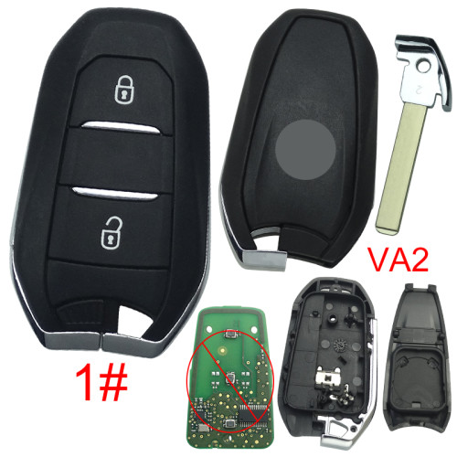 For Peugeot remote key shell with badge, blade VA2. Pls choose the button type