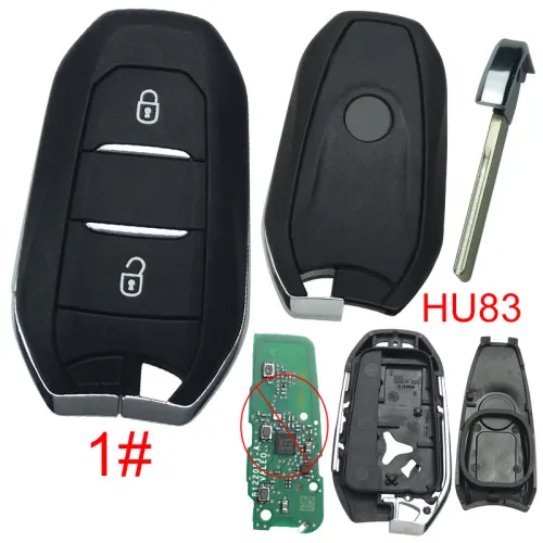 Vauxhall remote key shell with logo place, blade HU83, pls choose the button