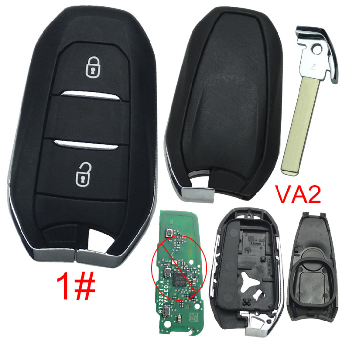 For Peugeot remote key shell without badge, blade VA2. Pls choose the button type