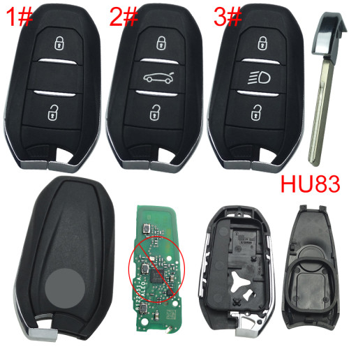 For Citroen remote key shell with badge, blade HU83. Pls choose the button type