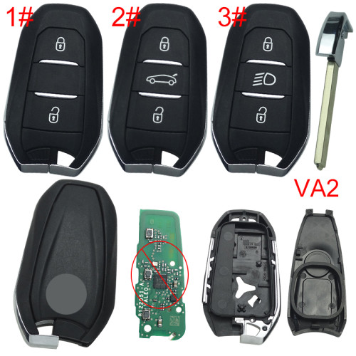 For Citroen remote key shell with badge, blade VA2. Pls choose the button type
