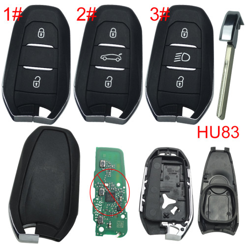 For Peugeot remote key shell without badge, blade HU83. Pls choose the button type