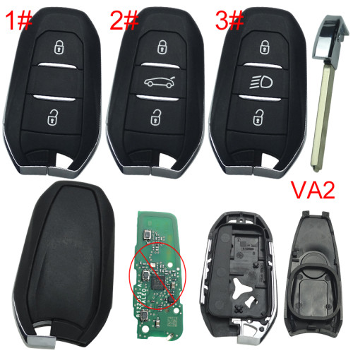 For Peugeot remote key shell without badge, blade VA2. Pls choose the button type