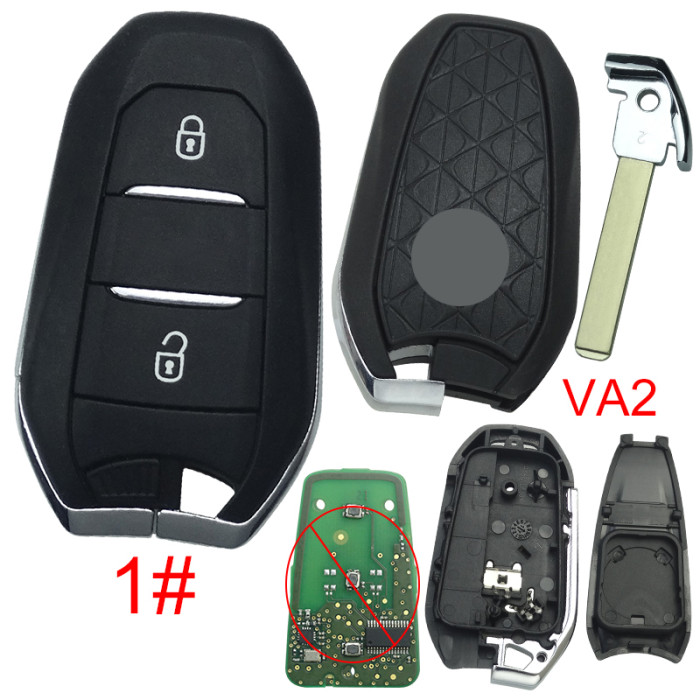 For Citroen remote key shell with DS badge, blade VA2. Pls choose the button type