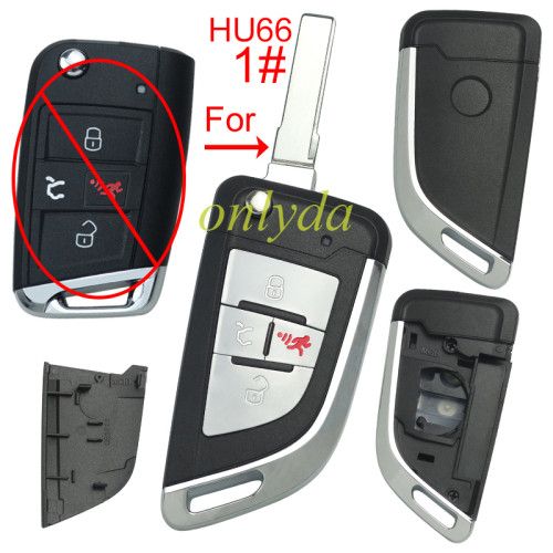 VW MQB upgrade remote key blank 4 button , pls choose blade