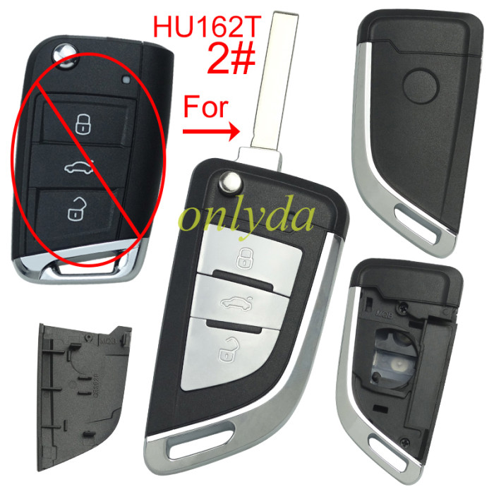For VW MQB upgrade modified replacement key shell 4 button , pls choose blade