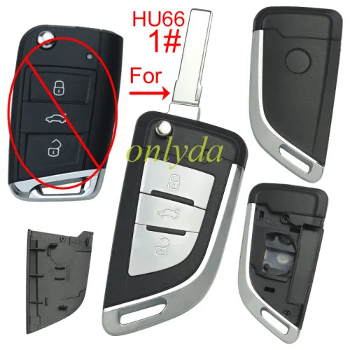 Copy VW MQB upgrade remote key blank 4 button , pls choose blade