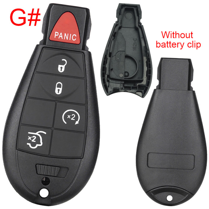 For Chrysler  remote key shell with panic button，without battery clamp, pls choose the button