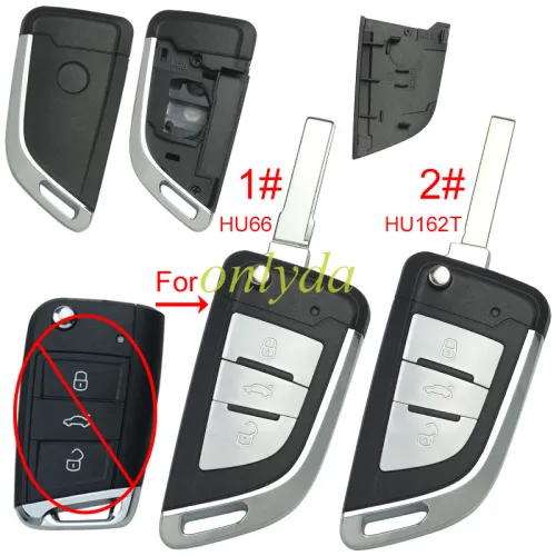Copy VW MQB upgrade remote key blank 4 button , pls choose blade