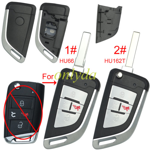 VW MQB upgrade remote key blank 4 button , pls choose blade