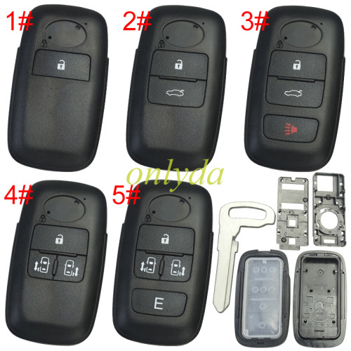 For Toyota  remote key shell， pls choose button model
