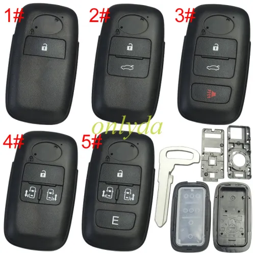 For Toyota  remote key shell， pls choose button model
