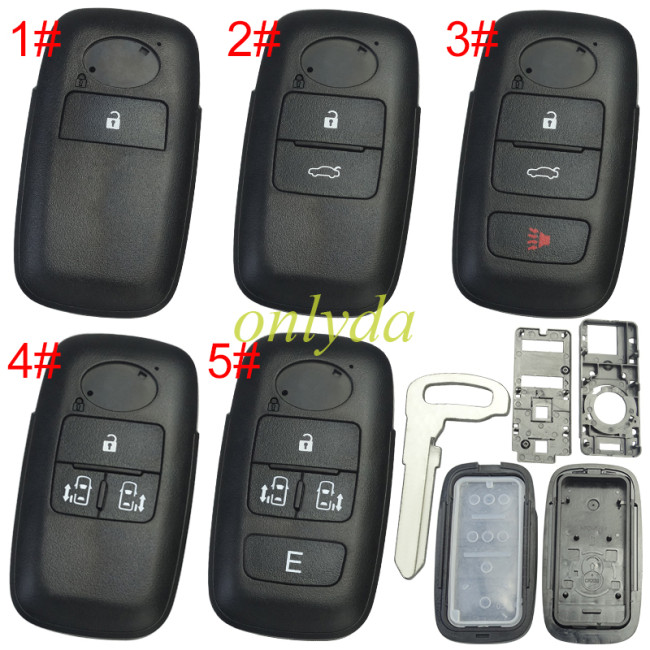 For Toyota  remote key shell， pls choose button model