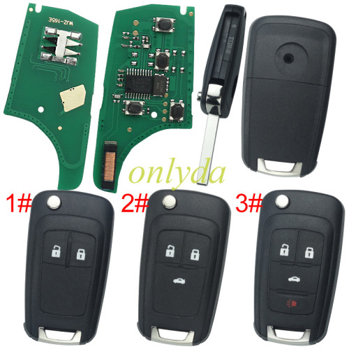 For Opel Astra J aftermarket 2 button remote key with 434mhz  5WK50079 46 chip (HITA G2) for Buick 2015+