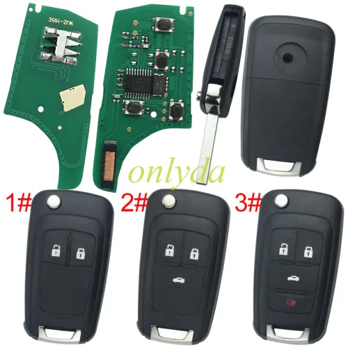 For Opel Astra J aftermarket 2 button remote key with 434mhz  5WK50079 46 chip (HITA G2) for Buick 2015+