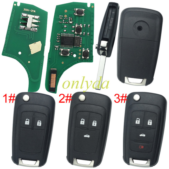 For Opel Astra J aftermarket 2 button remote key with 434mhz  5WK50079 46 chip (HITA G2) for Buick 2015+