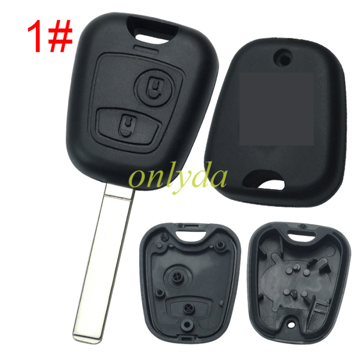 For Peugeot remote key shell with badge, pls choose the blade