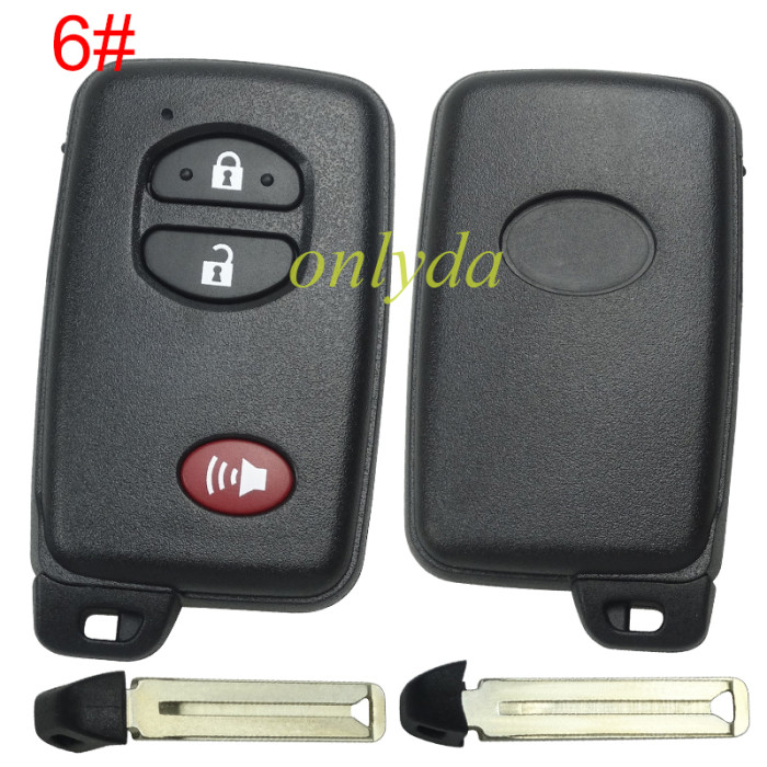 For Toyota button remote key shell (round button) with badge
