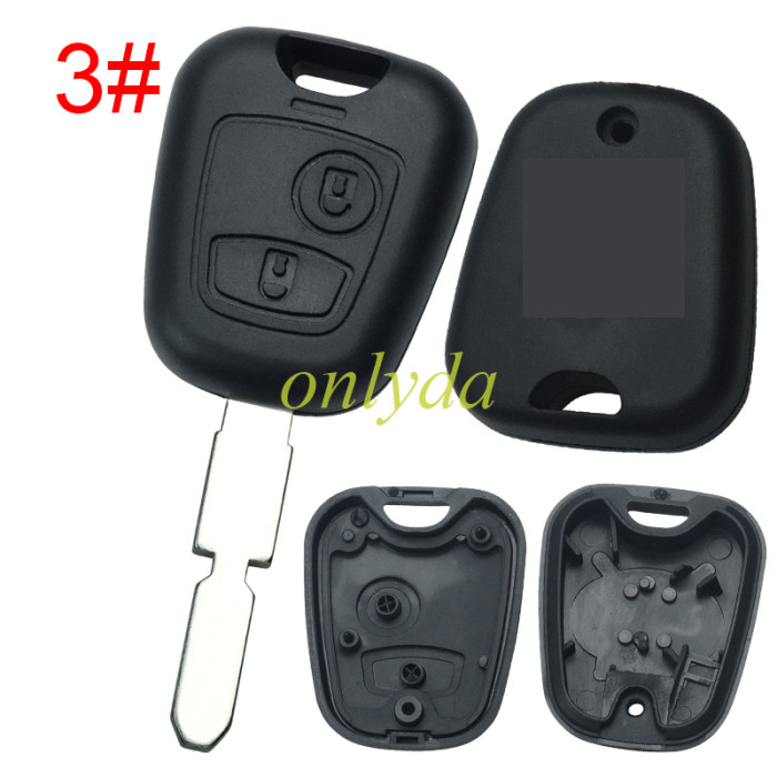 For Peugeot remote key shell with badge, pls choose the blade