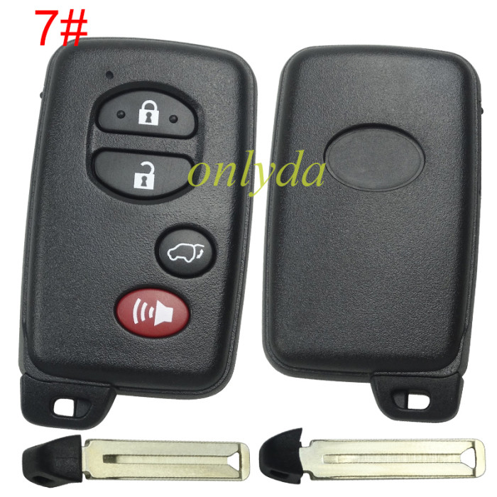 For Toyota button remote key shell (round button) with badge